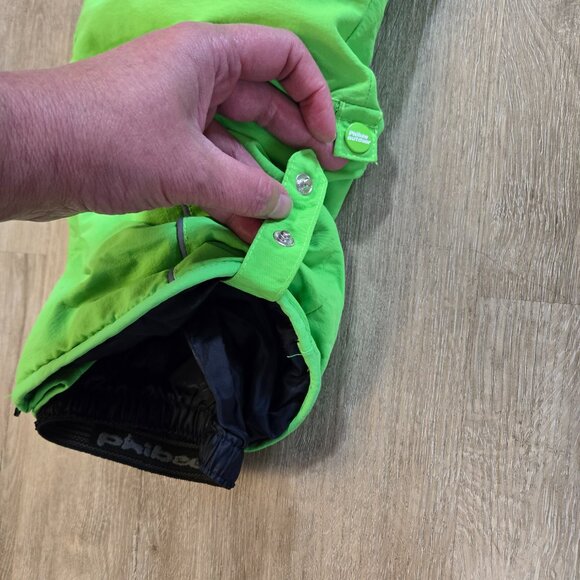 PHIBEE Kid's Lg Water/Wind Proof Breathable Polyester Snow Ski Pants Neon Green - Picture 7 of 14